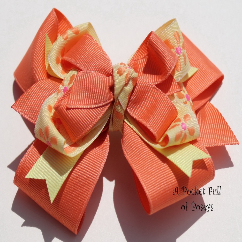 Hair Bow Made to Match Gymboree Freshly Picked